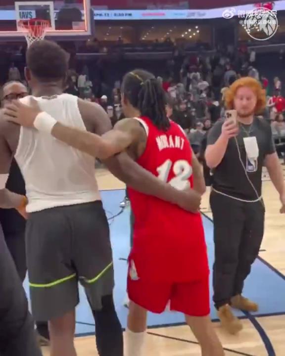 狼王&槍王惺惺相惜！華子賽后與莫蘭特相互致意！